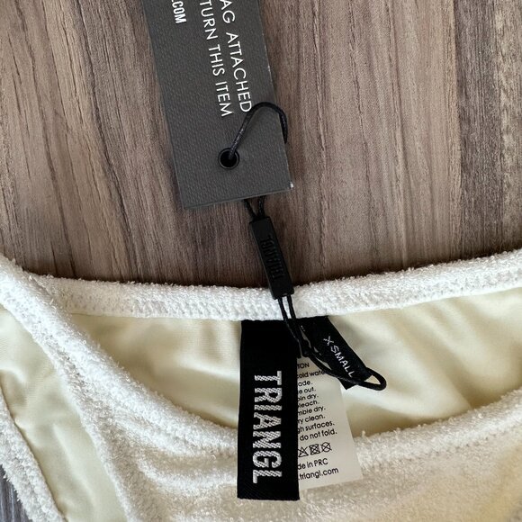 NWT Triangl Coconut Terry White Bikini XS - Picture 10 of 13